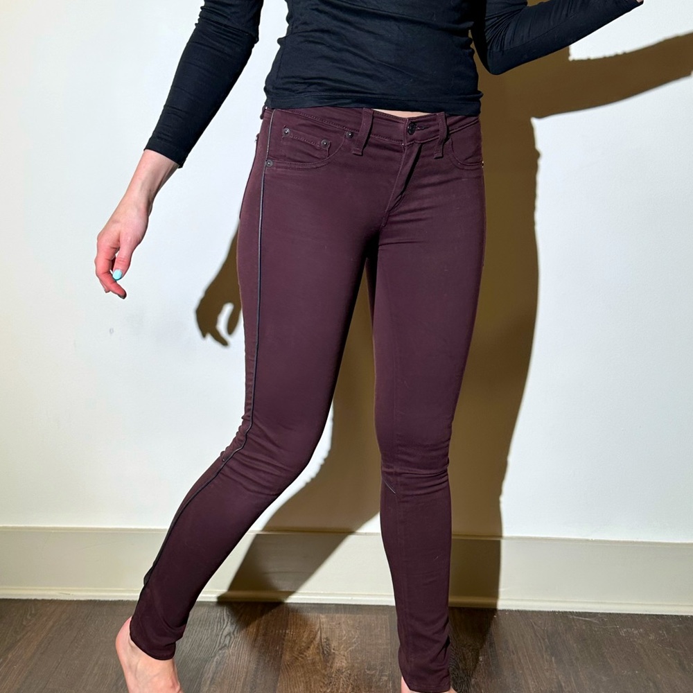 Maroon Rag & Bone jeans